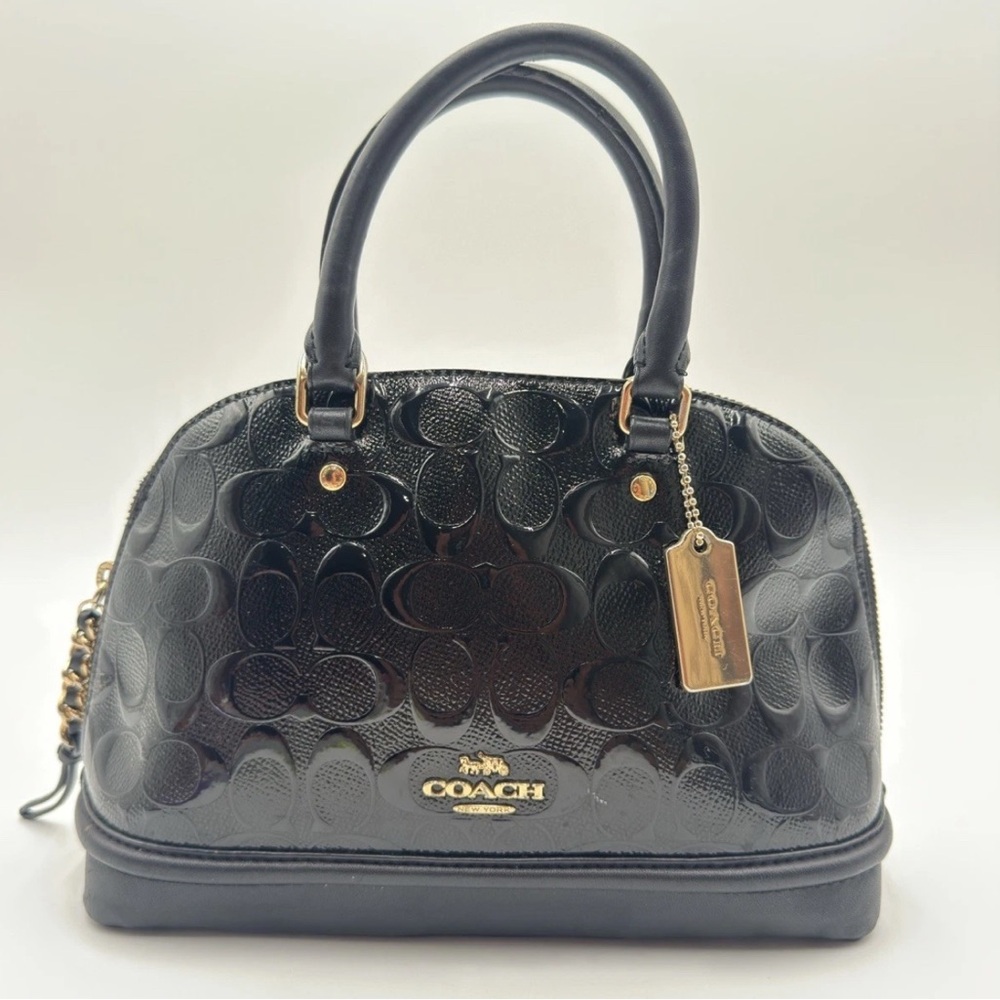 Coach Black Embossed Satchel